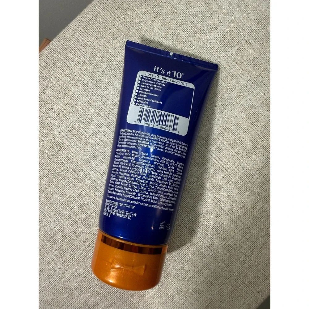 Its a 10 Miracle Deep Conditioner Plus Keratin 5 fl oz Hair Treatment Blue Tube
